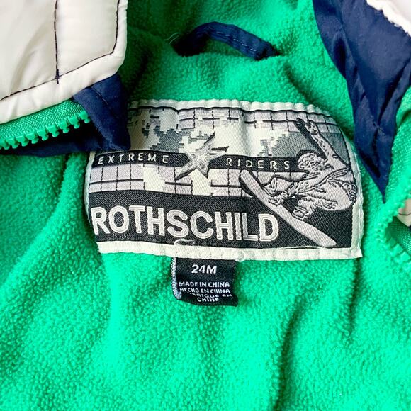 Rothschild Toddler boys Blue Green Navy Puffy Jacket 24M 2T - Picture 13 of 14